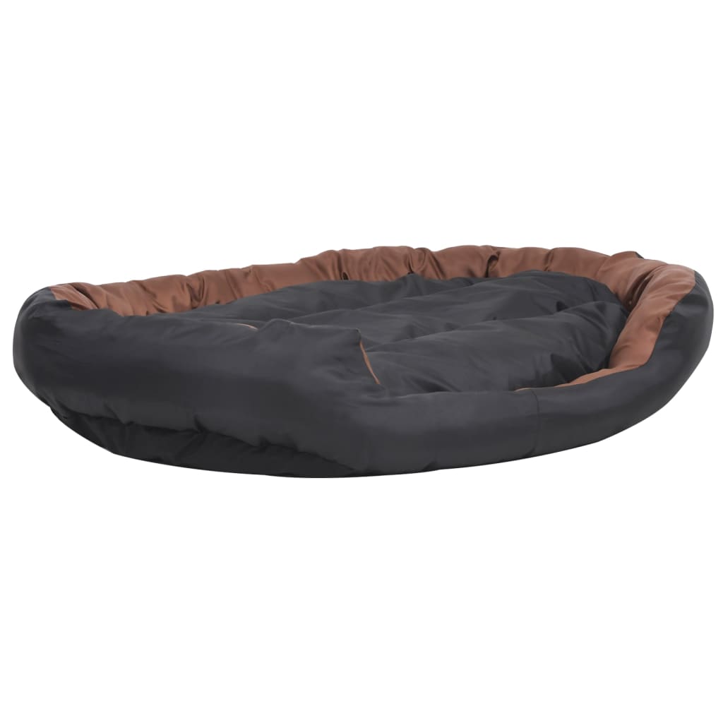 Hundekissen Wendbar und Waschbar Schwarz und Braun 150x120x25 cm