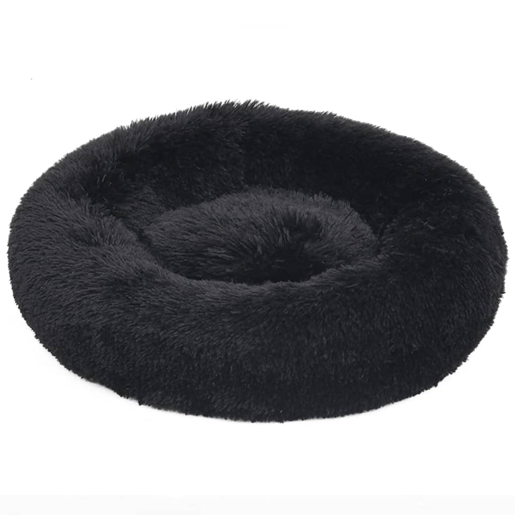 Waschbares Hunde- & Katzenkissen Schwarz 70x70x15 cm Plüsch