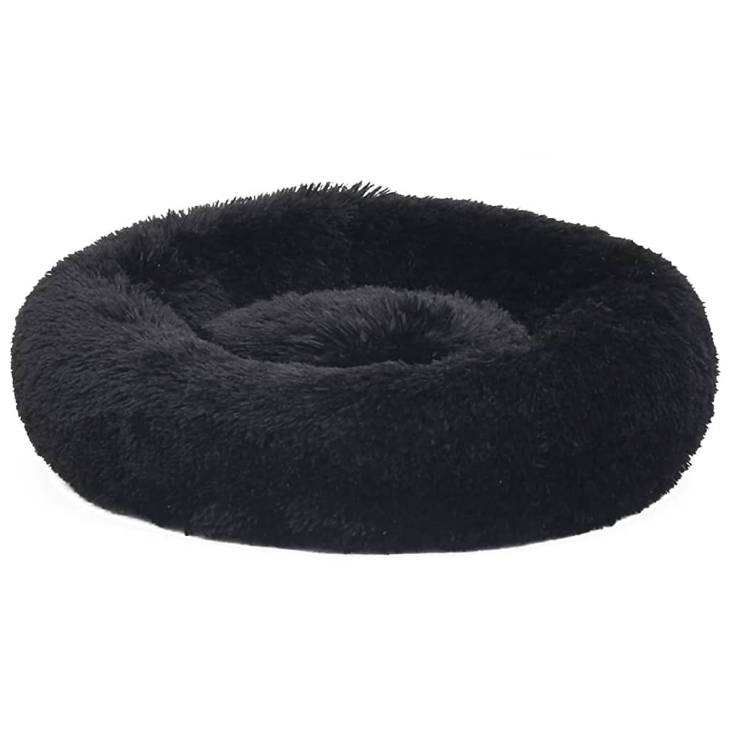 Waschbares Hunde- & Katzenkissen Schwarz 70x70x15 cm Plüsch