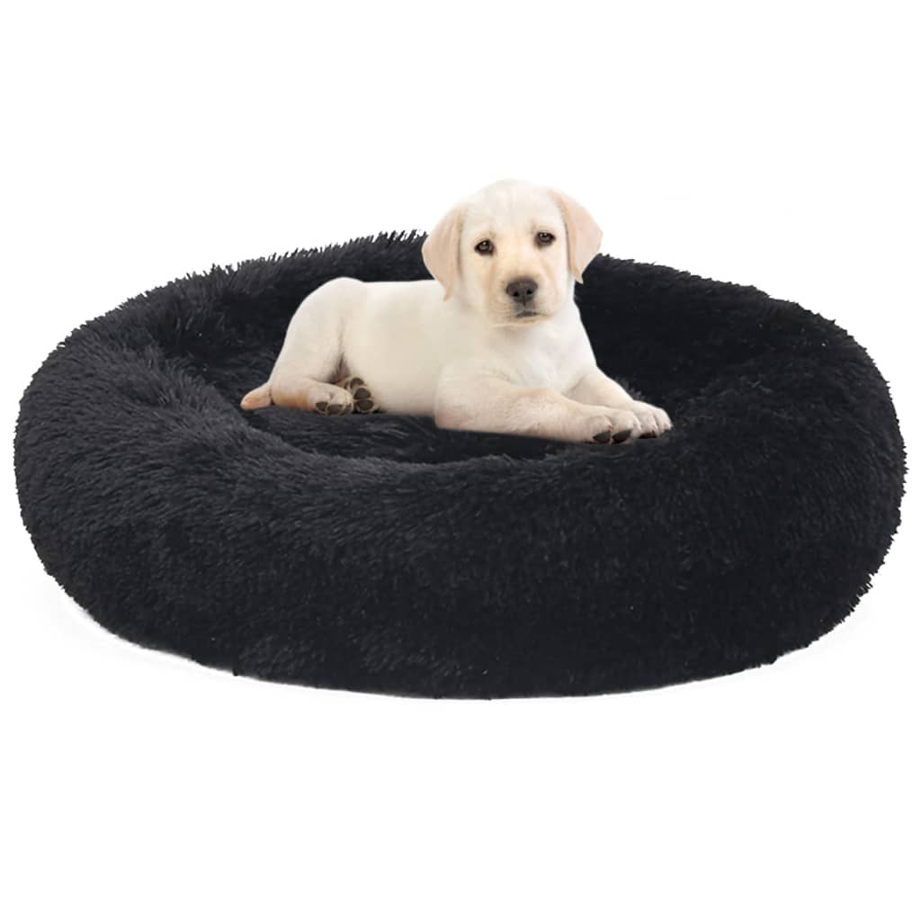 Hunde- und Katzenkissen Waschbar Schwarz 90x90x16 cm Plüsch
