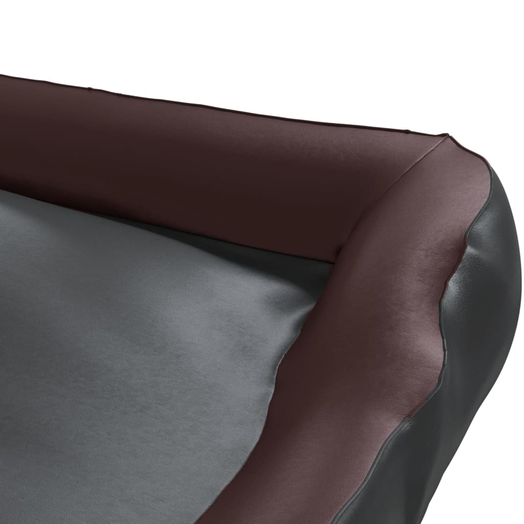 Hundebett Schwarz/Braun 120x100x27 cm Kunstleder