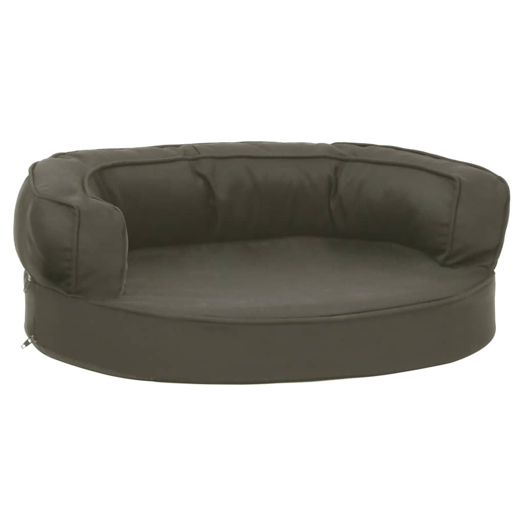 Dog mattress ergonomic 60x42 cm linen look dark grey