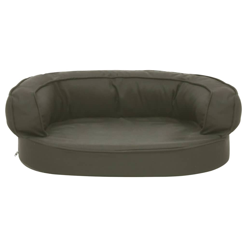 Dog mattress ergonomic 60x42 cm linen look dark grey