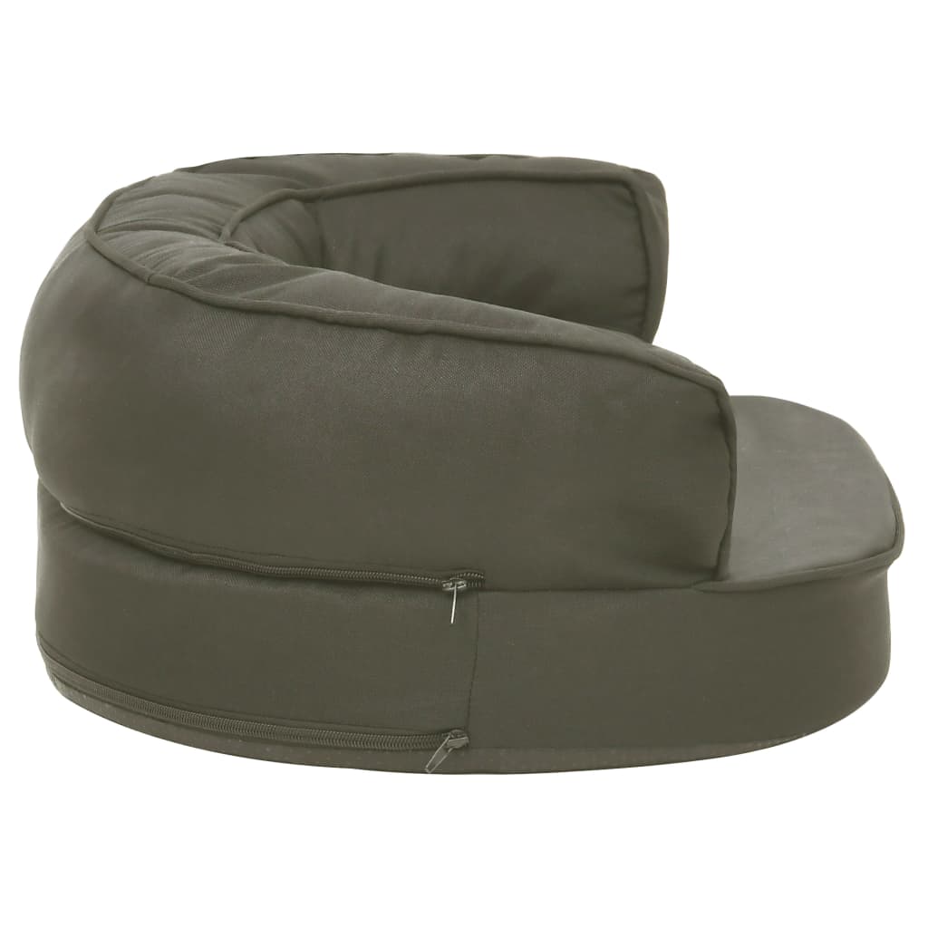 Dog mattress ergonomic 60x42 cm linen look dark grey