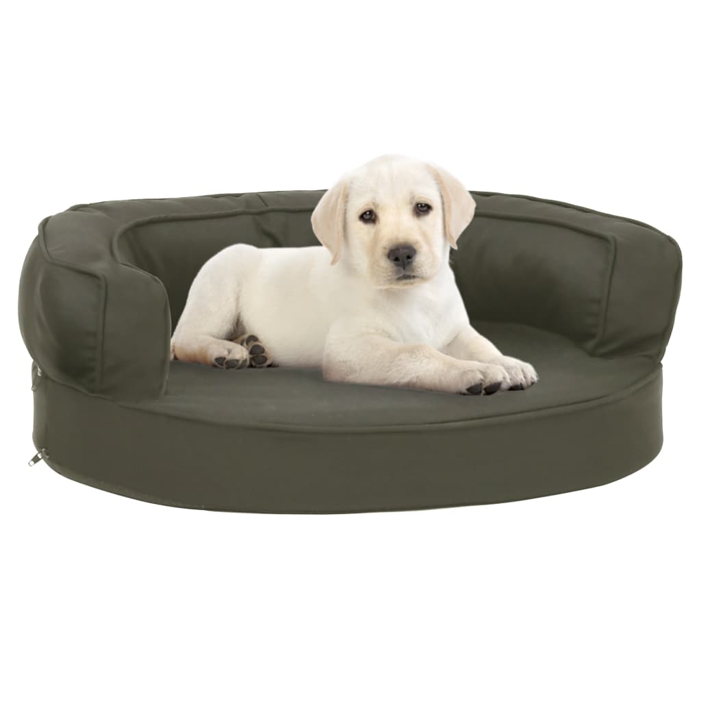 Dog mattress ergonomic 60x42 cm linen look dark grey