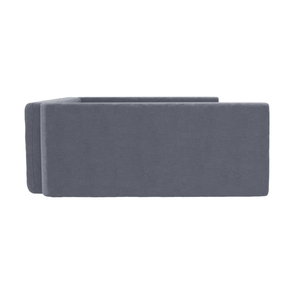 Kofferraum-Hundebett Grau 70x45 cm Leinenoptik