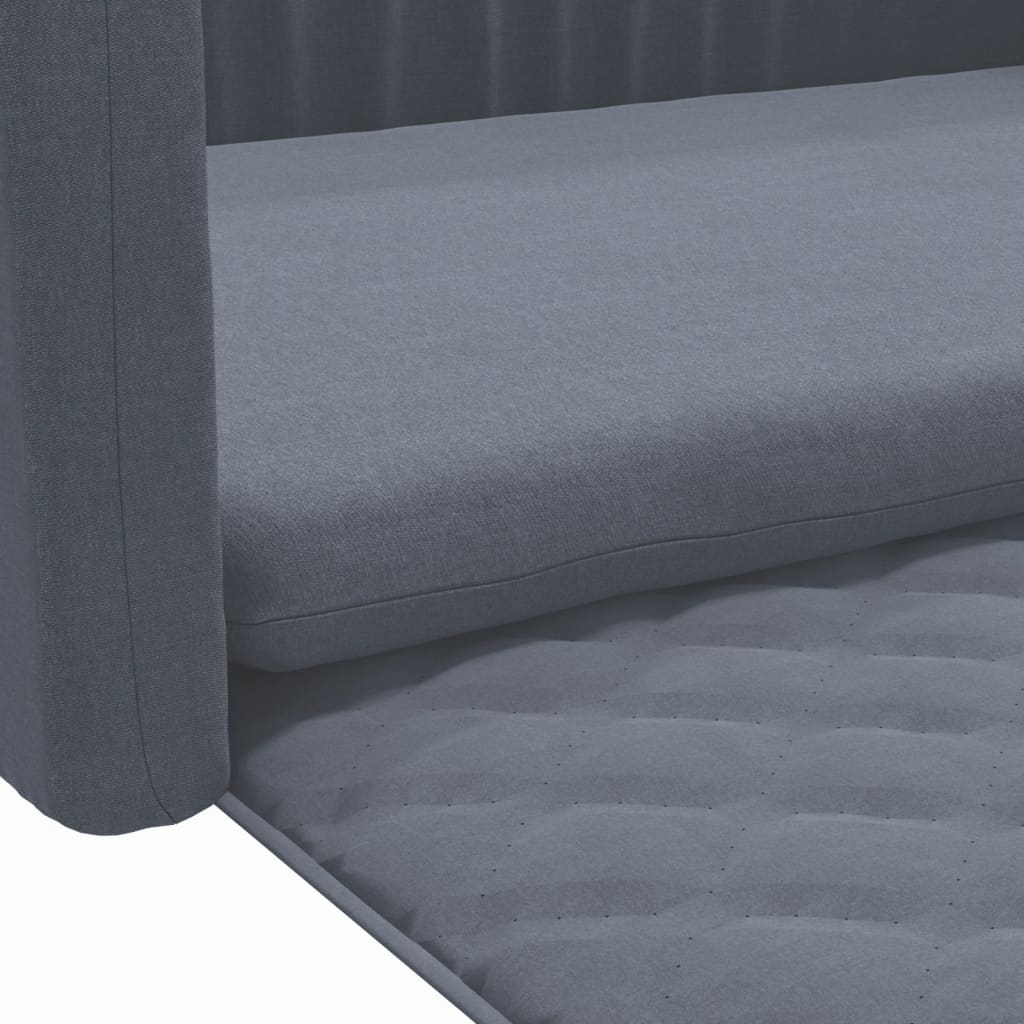 Kofferraum-Hundebett Grau 90x60 cm Leinenoptik