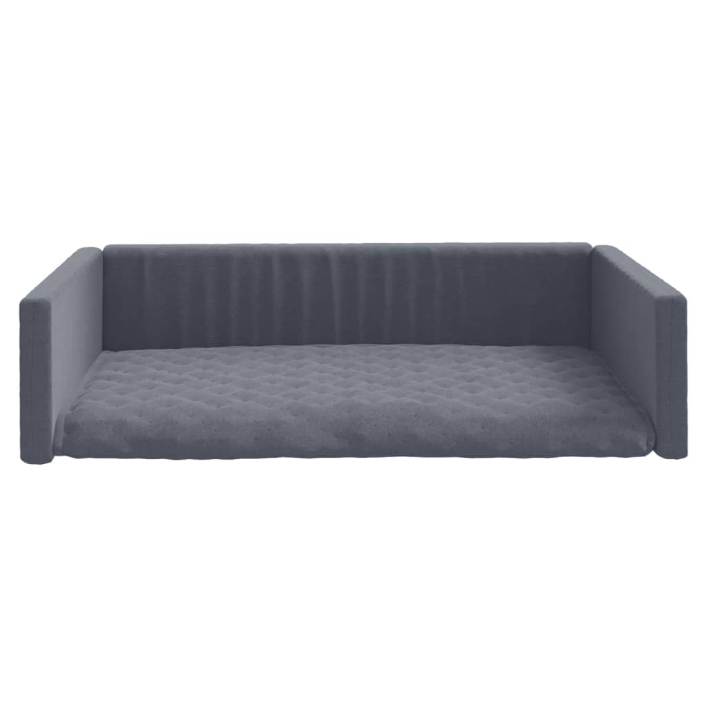 Kofferraum-Hundebett Grau 110x70 cm Leinenoptik
