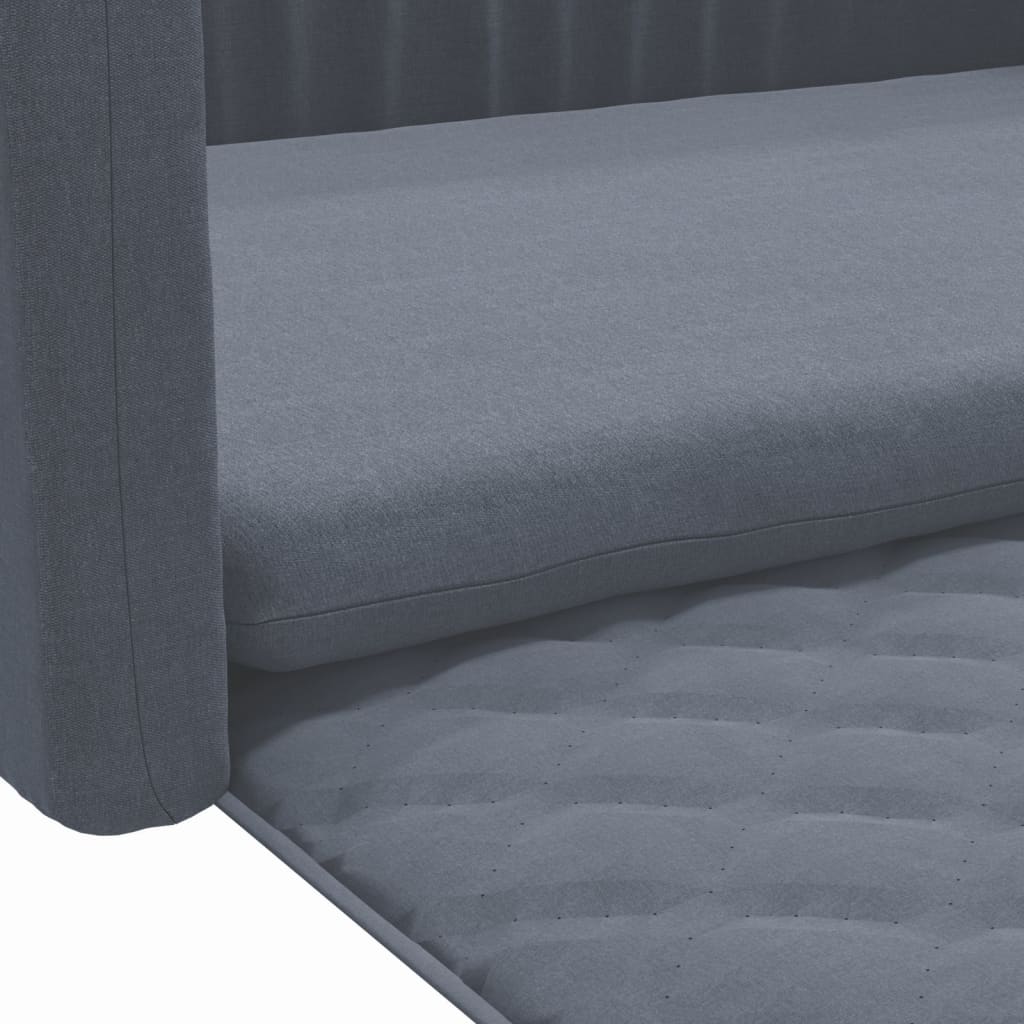 Kofferraum-Hundebett Grau 110x70 cm Leinenoptik