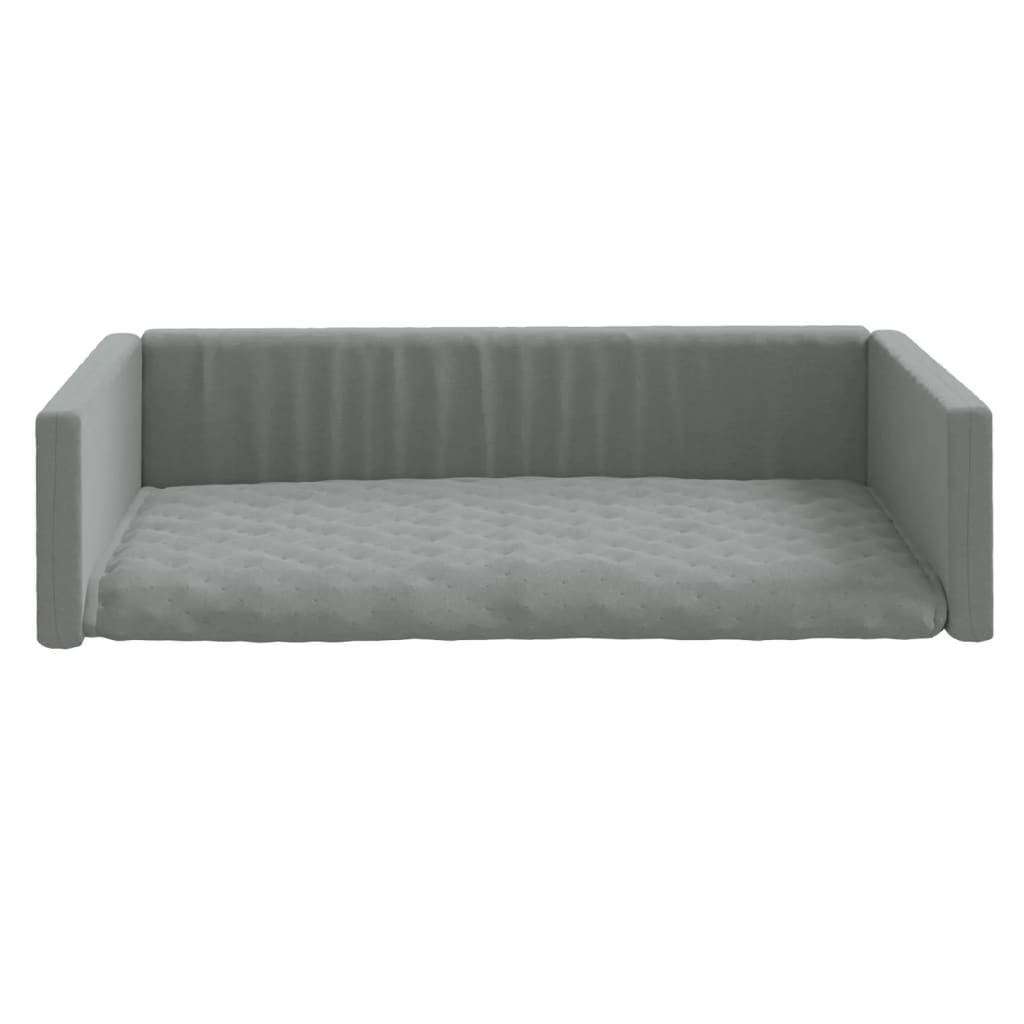 Kofferraum-Hundebett Hellgrau 70x45 cm Leinenoptik