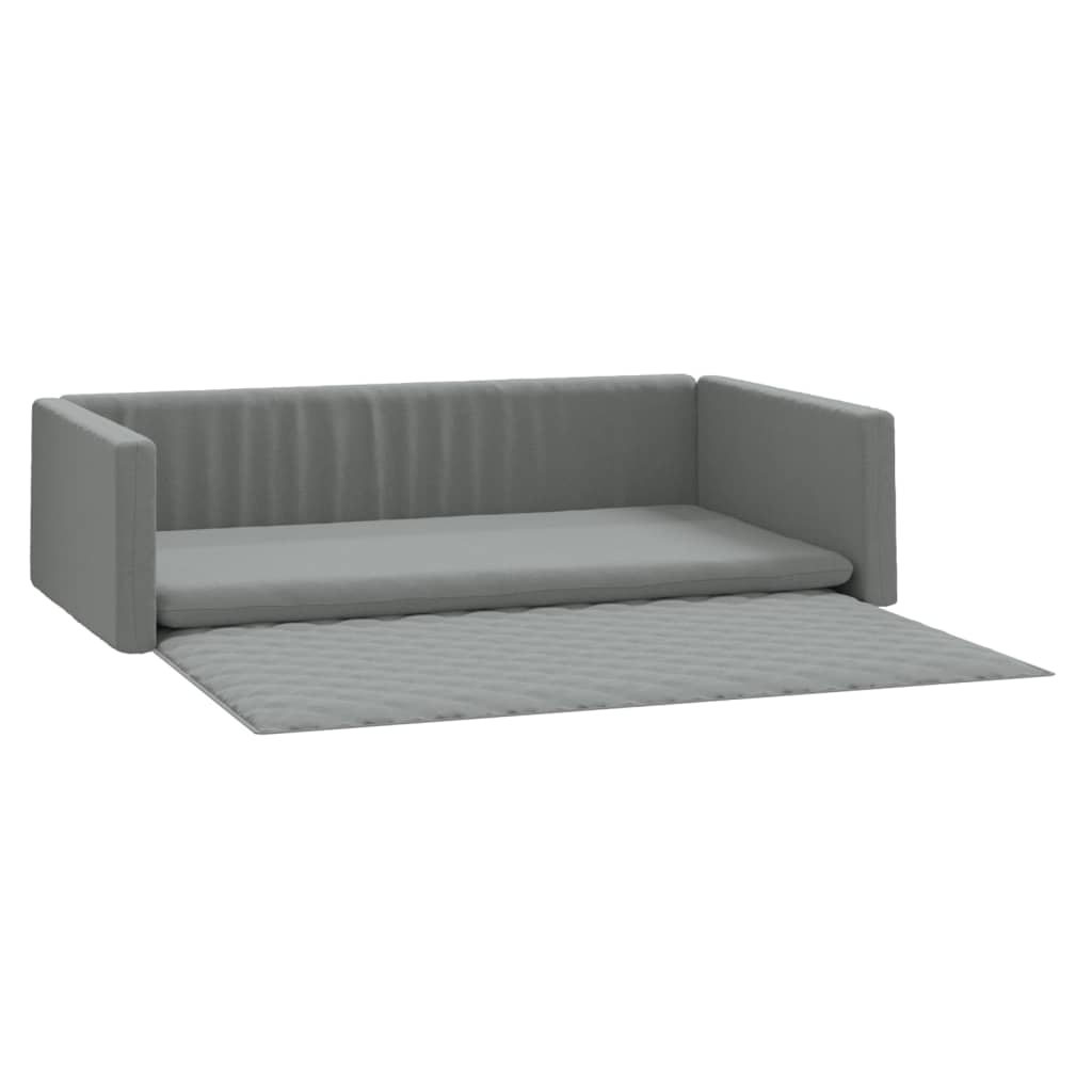 Kofferraum-Hundebett Hellgrau 70x45 cm Leinenoptik