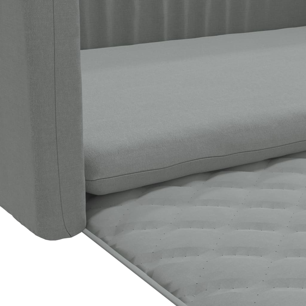 Kofferraum-Hundebett Hellgrau 70x45 cm Leinenoptik