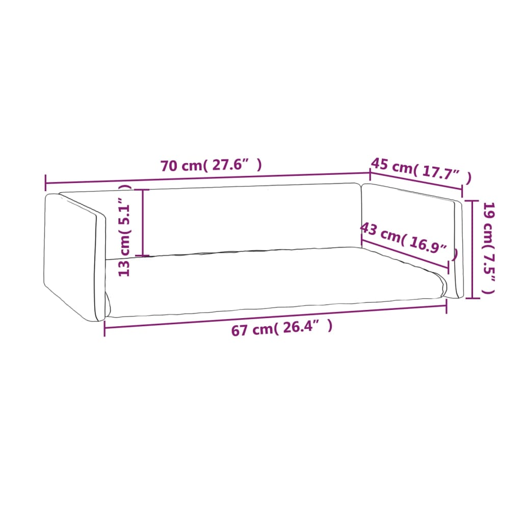 Kofferraum-Hundebett Hellgrau 70x45 cm Leinenoptik