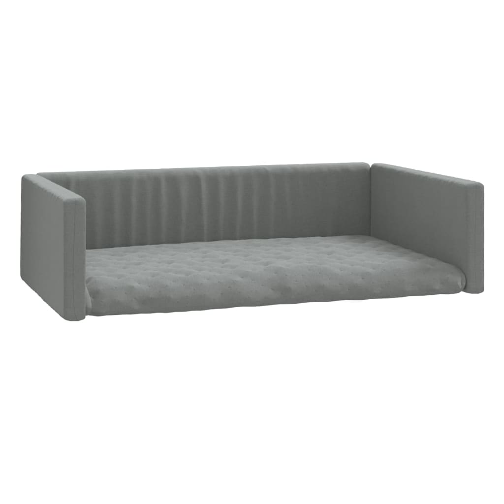 Kofferraum-Hundebett Hellgrau 90x60 cm Leinenoptik