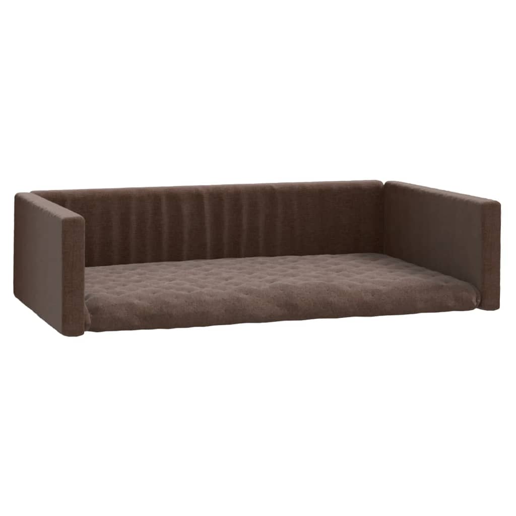 Kofferraum-Hundebett Braun 70x45 cm Leinenoptik
