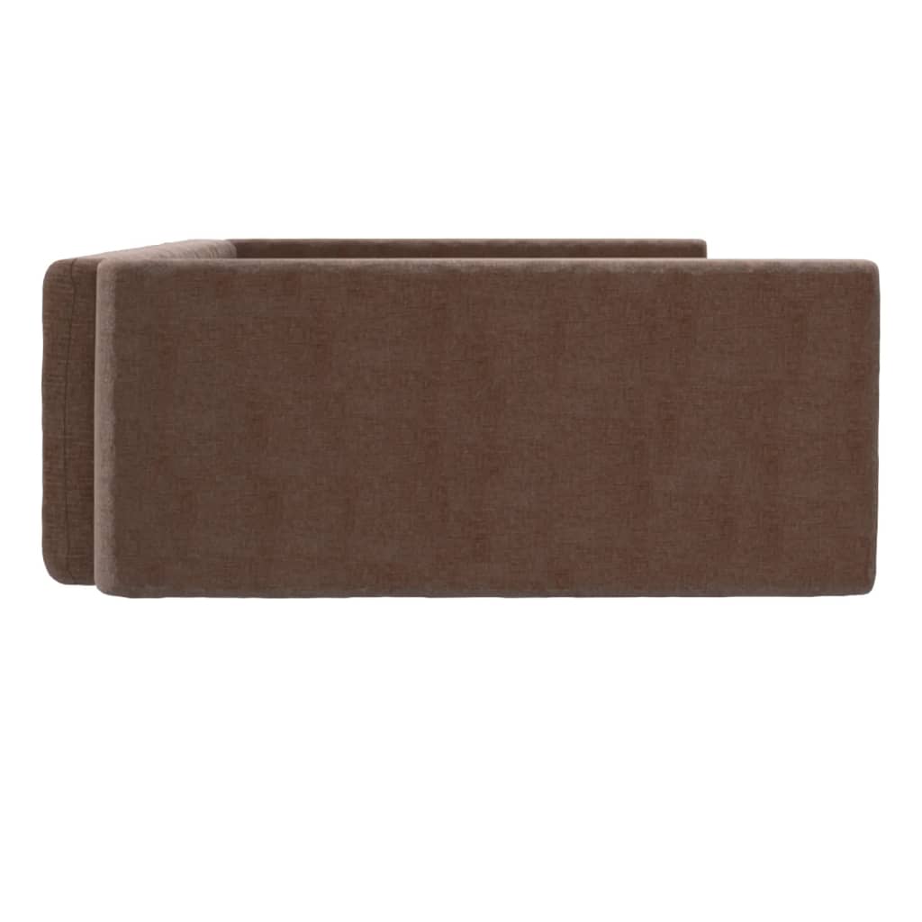 Kofferraum-Hundebett Braun 70x45 cm Leinenoptik