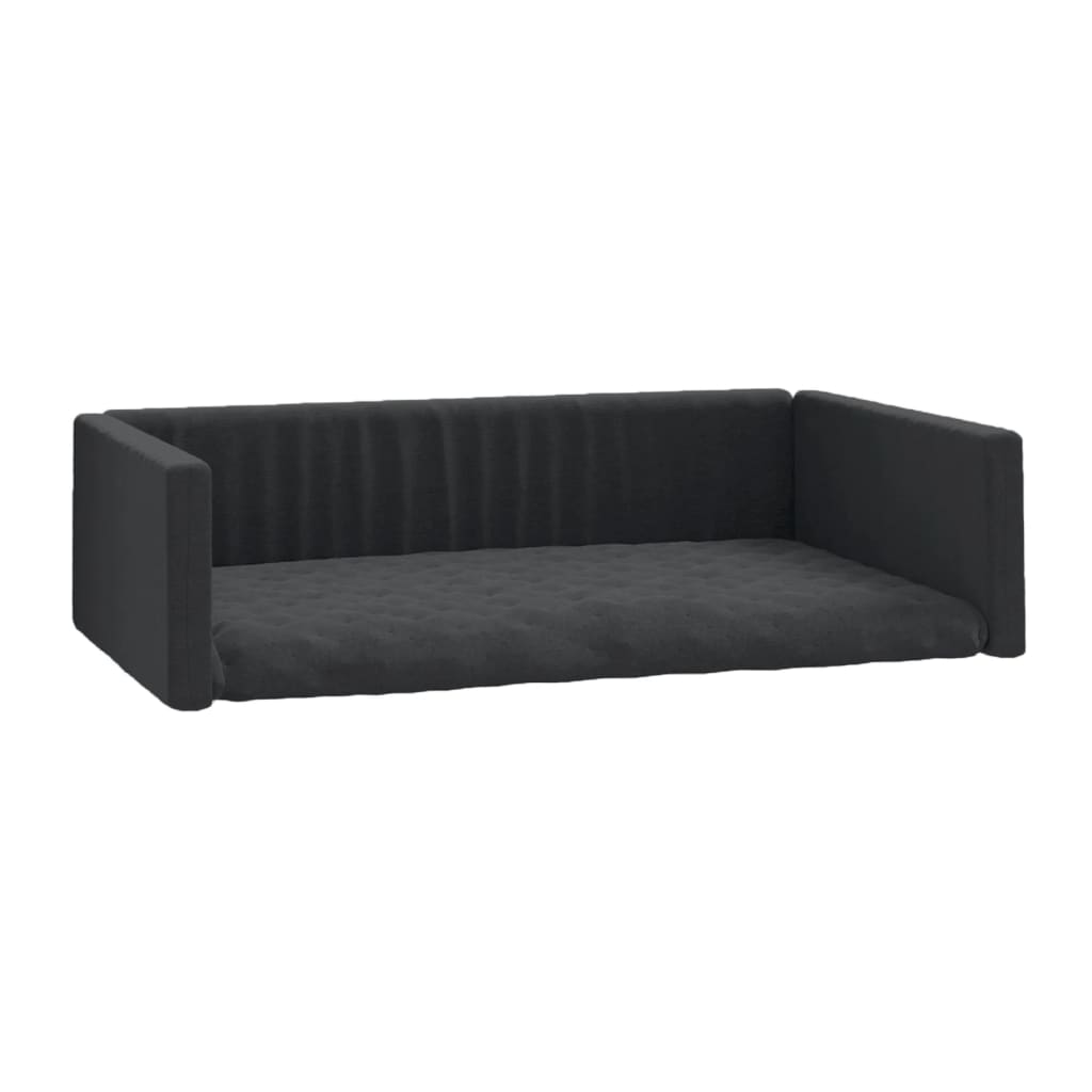 Kofferraum-Hundebett Schwarz 70x45 cm Leinenoptik