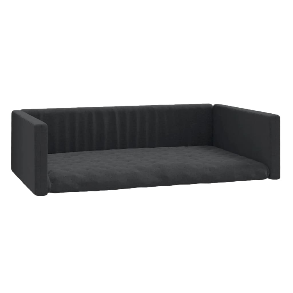 Kofferraum-Hundebett Schwarz 110x70 cm Leinenoptik