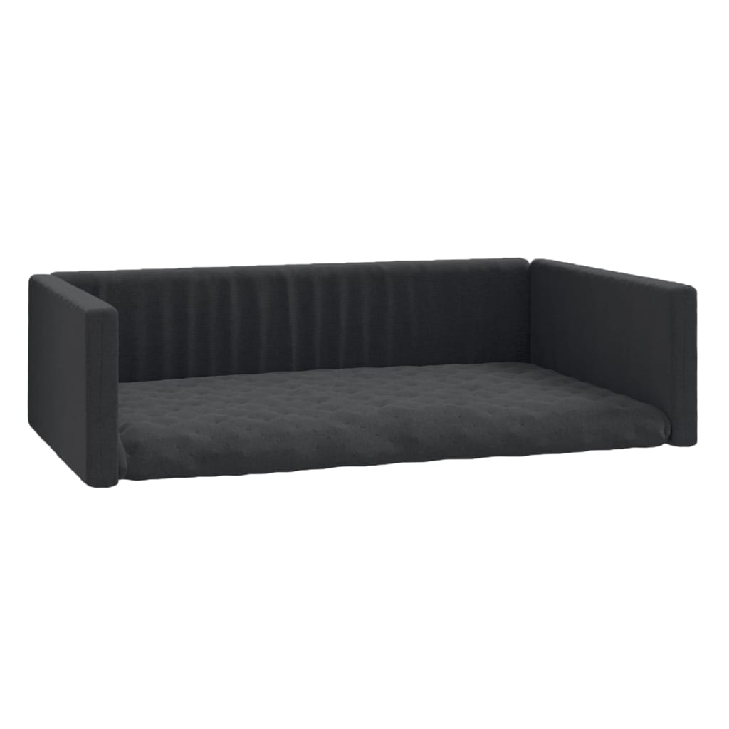 Kofferraum-Hundebett Schwarz 110x70 cm Leinenoptik