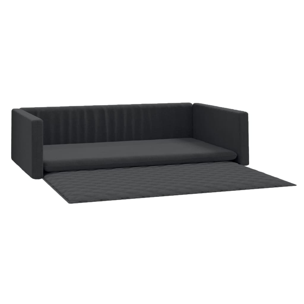 Kofferraum-Hundebett Schwarz 110x70 cm Leinenoptik