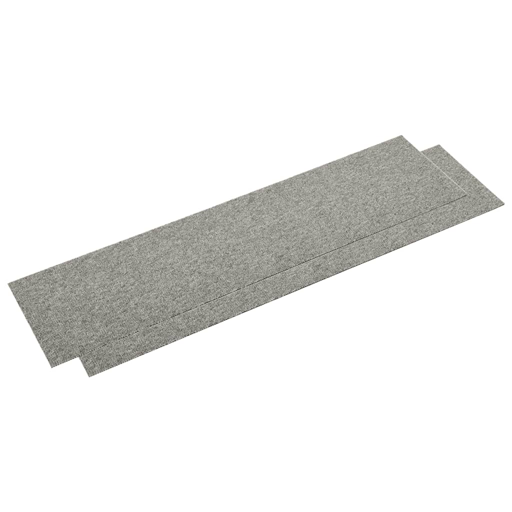 Teppichfliesen 16 Stk. 4 m² 25x100 cm Hellgrau