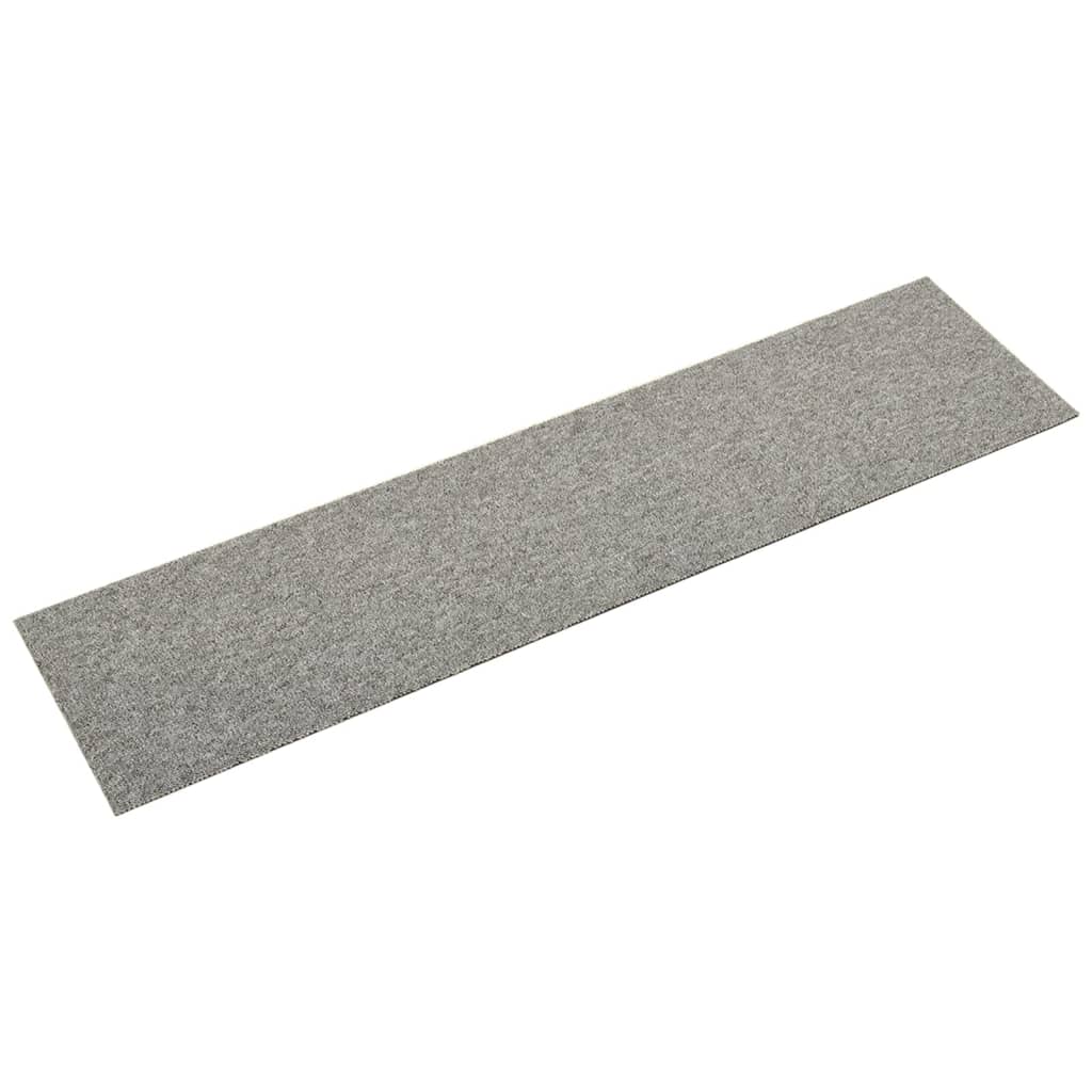 Teppichfliesen 16 Stk. 4 m² 25x100 cm Hellgrau
