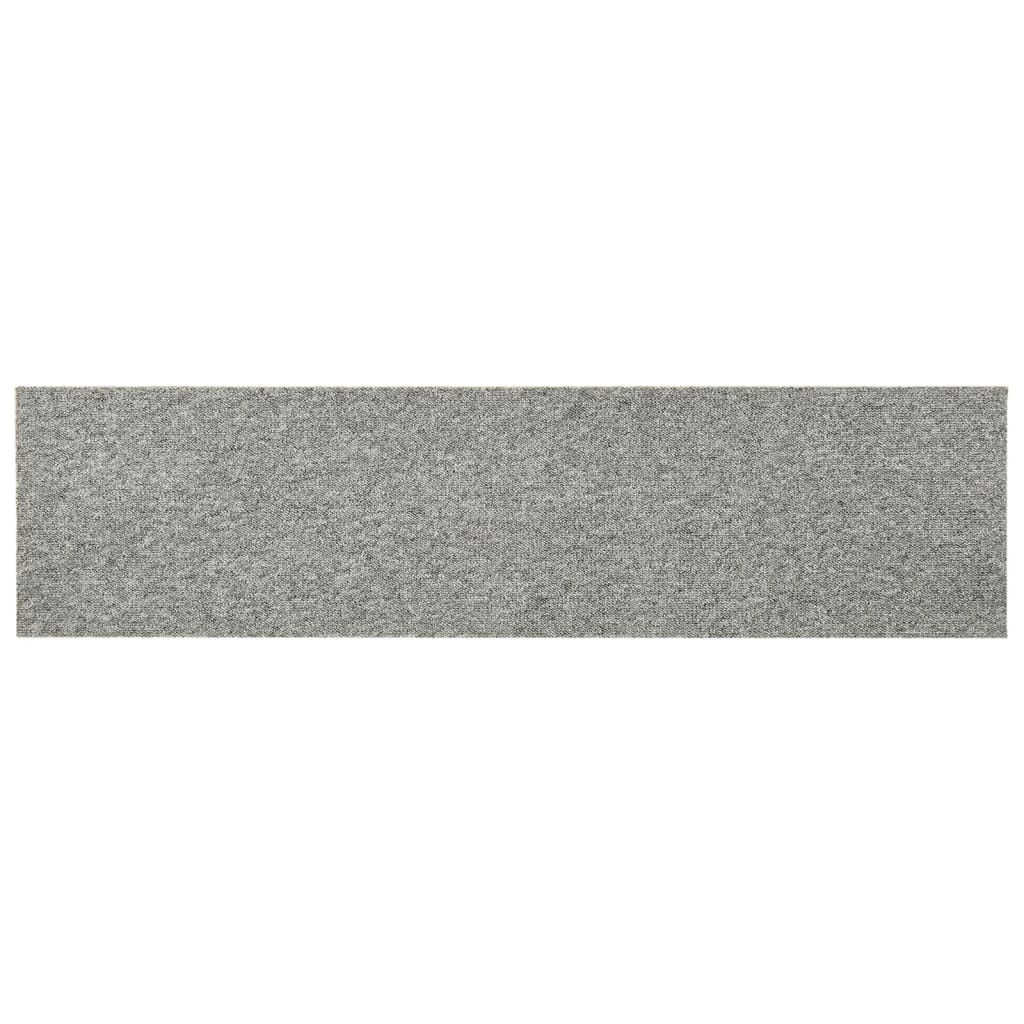 Teppichfliesen 16 Stk. 4 m² 25x100 cm Hellgrau