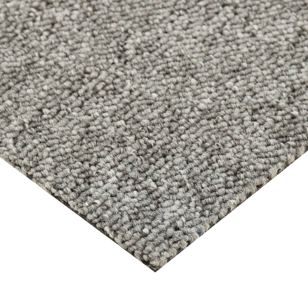 Teppichfliesen 16 Stk. 4 m² 25x100 cm Hellgrau