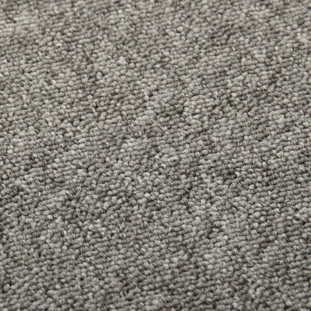 Teppichfliesen 16 Stk. 4 m² 25x100 cm Hellgrau