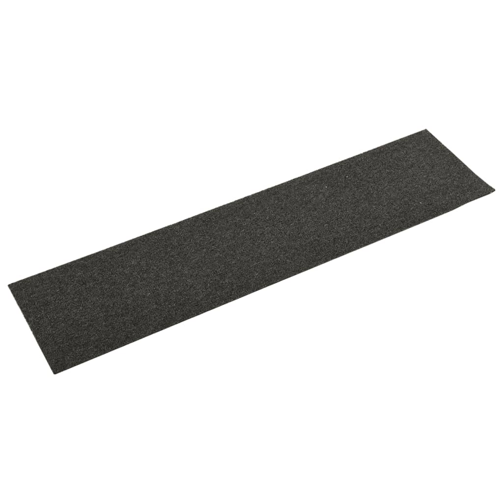 Teppichfliesen 16 Stk. 4 m² 25x100 cm Anthrazit