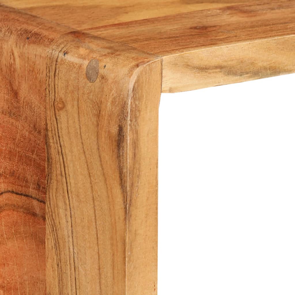 3-piece cube shelf set made of solid acacia wood