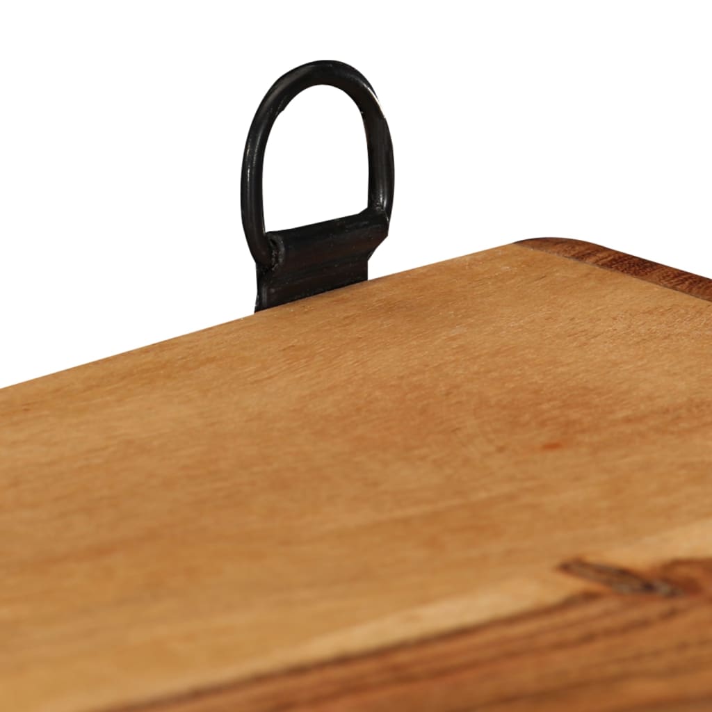 3-piece cube shelf set made of solid acacia wood