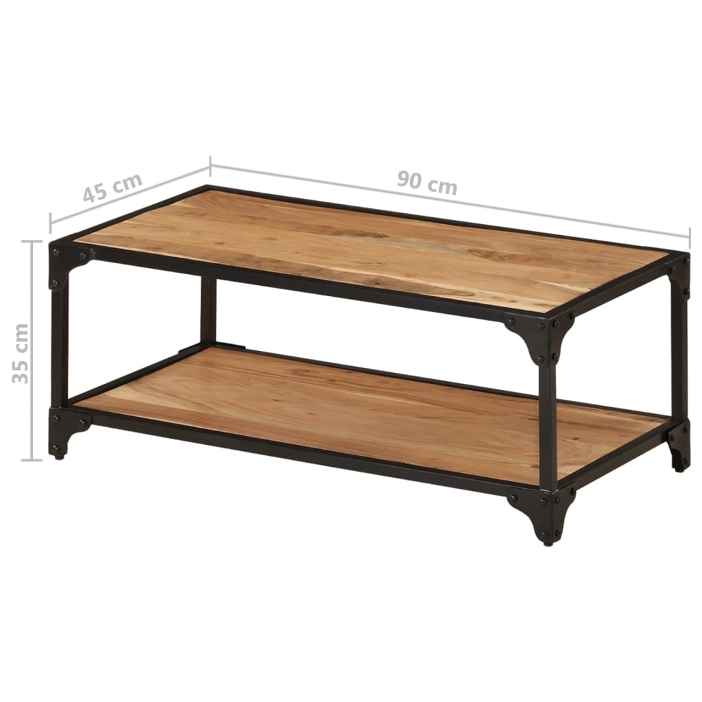 Table basse 90x45x35 cm en bois d'acacia massif