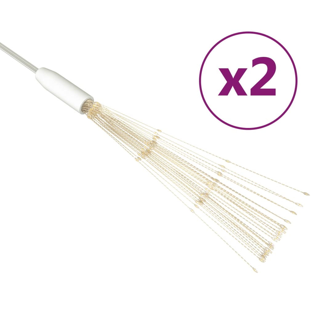Feuerwerkslichter 2 Stk. Weihnachtsdeko Warmweiß 20 cm 280 LEDs