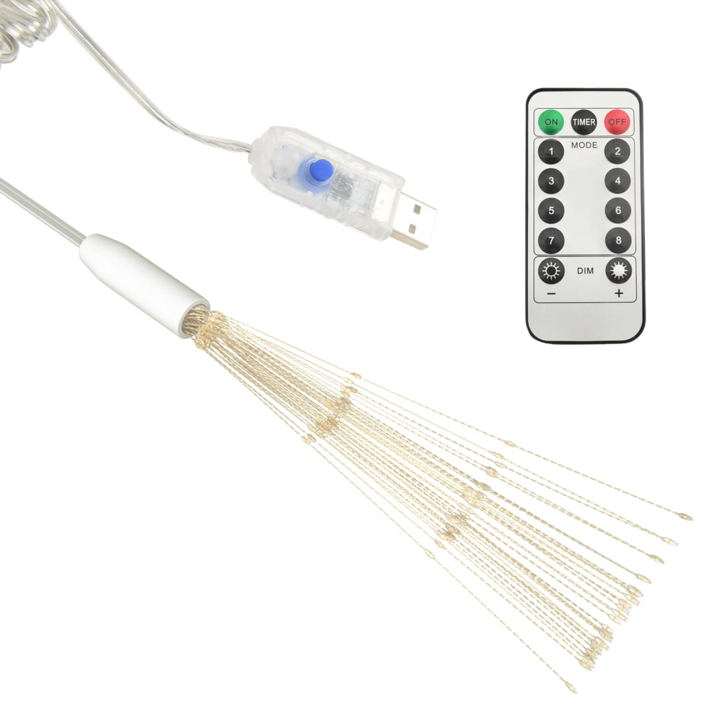 Feuerwerkslichter 4 Stk. Weihnachtsdeko Warmweiß 20 cm 560 LEDs