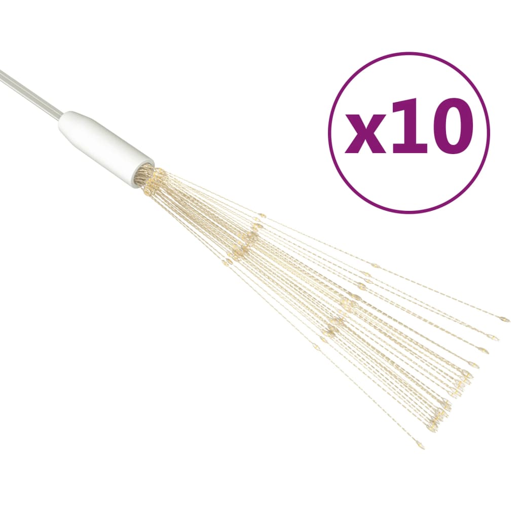 Feuerwerkslichter 10 Stk. Weihnachtsdeko Warmweiß 20cm 1400LEDs