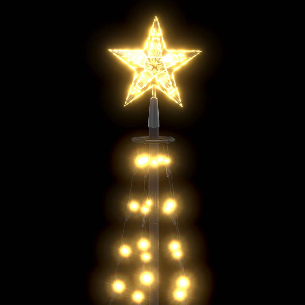 Christmas tree cone shape 70 LEDs decoration warm white 50x120 cm