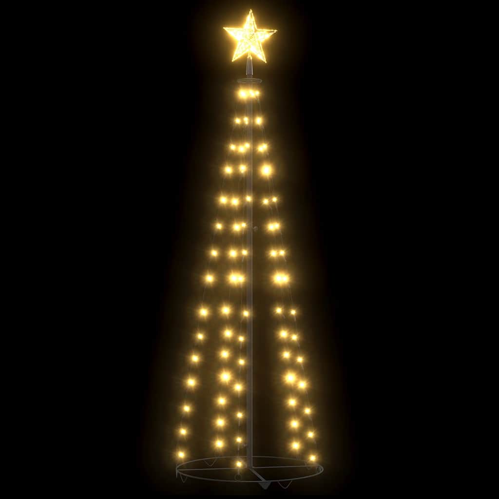 Christmas tree cone shape 84 LEDs decoration warm white 50x150 cm