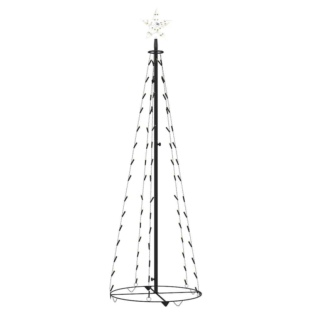 Christmas tree cone shape 84 LEDs decoration warm white 50x150 cm