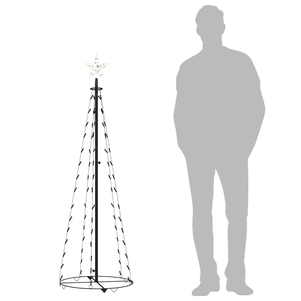 Christmas tree cone shape 84 LEDs decoration warm white 50x150 cm