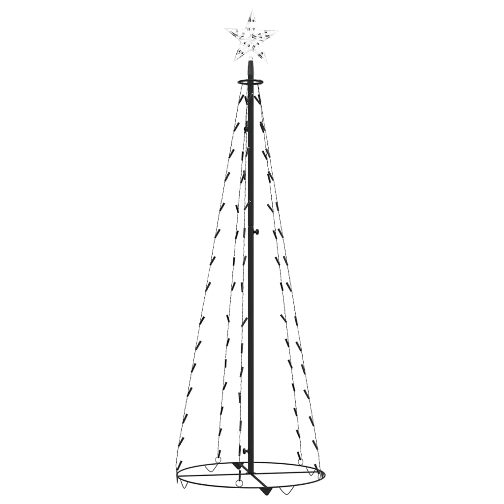 Christmas tree cone shape 84 LEDs decoration cold white 50x150 cm
