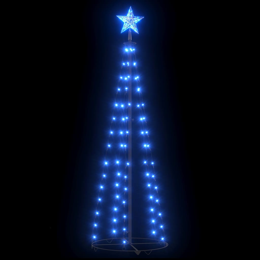 Christmas tree cone shape 84 LEDs decoration blue 50x150 cm