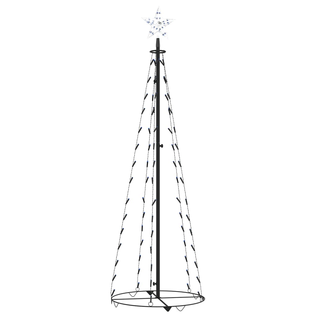Christmas tree cone shape 84 LEDs decoration blue 50x150 cm