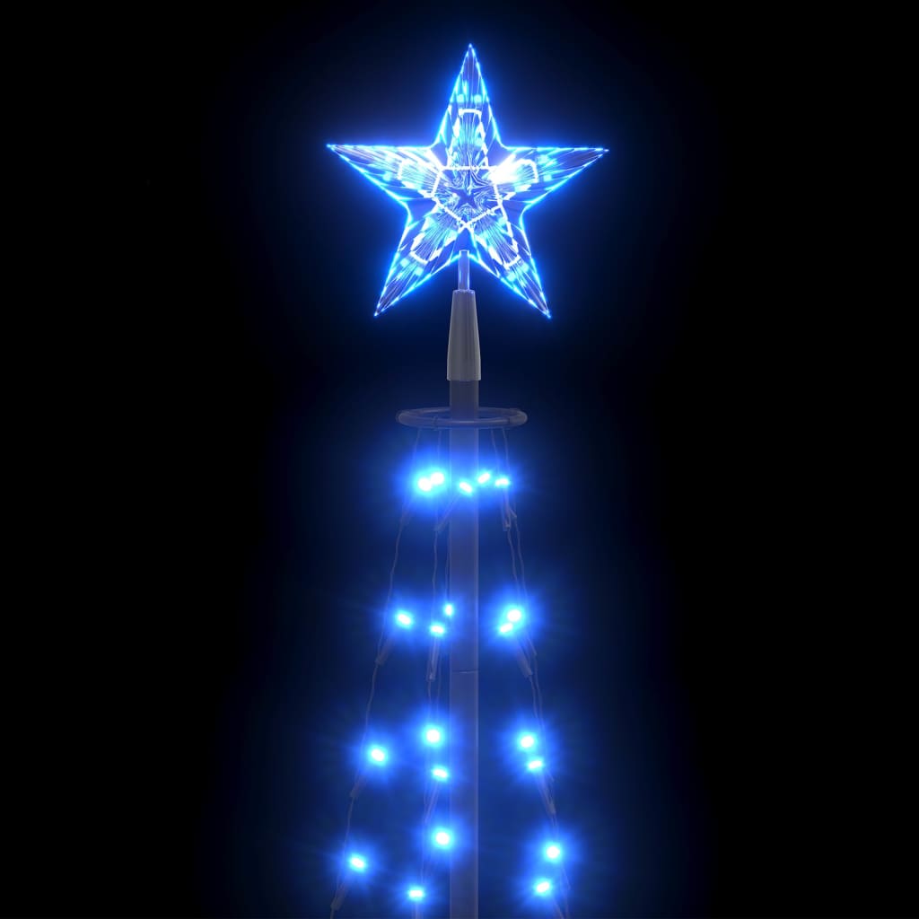 Christmas tree cone shape 84 LEDs decoration blue 50x150 cm