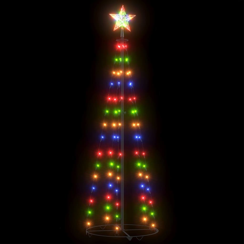 Christmas tree cone shape colorful 84 LEDs decoration 50x150 cm