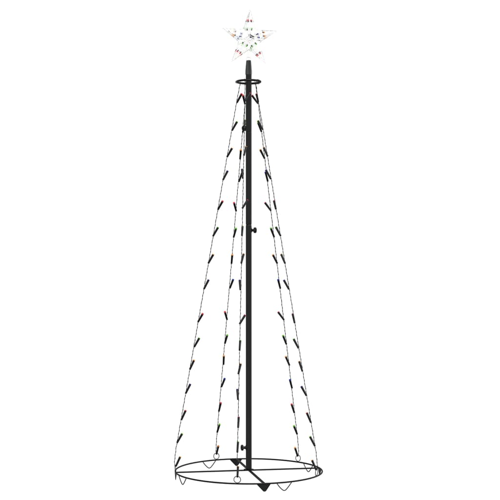 Christmas tree cone shape colorful 84 LEDs decoration 50x150 cm
