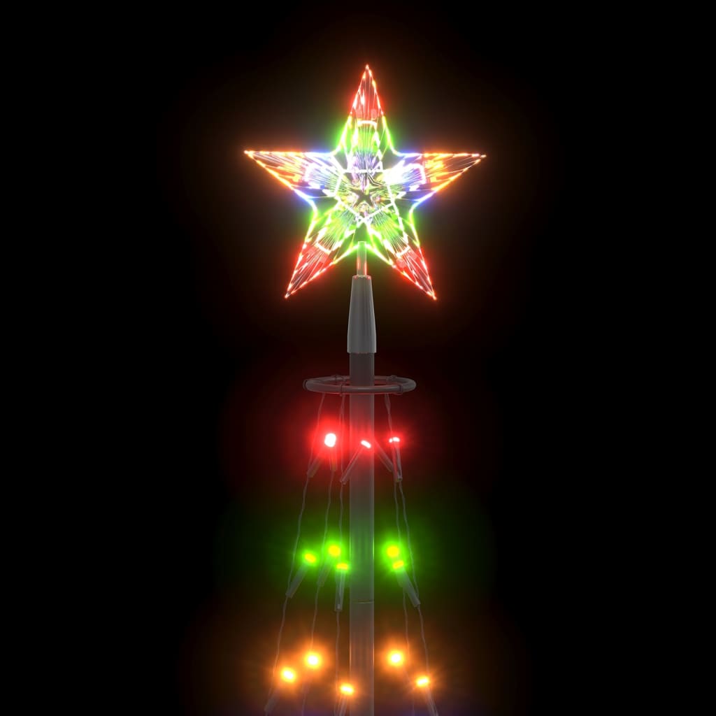 Christmas tree cone shape colorful 84 LEDs decoration 50x150 cm