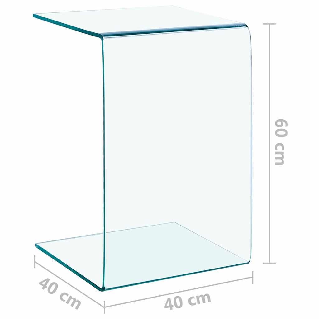 Beistelltisch 40x40x60 cm Hartglas