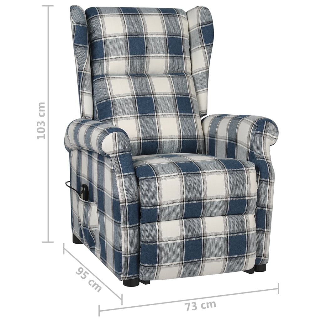 Aufstehsessel Blau Stoff