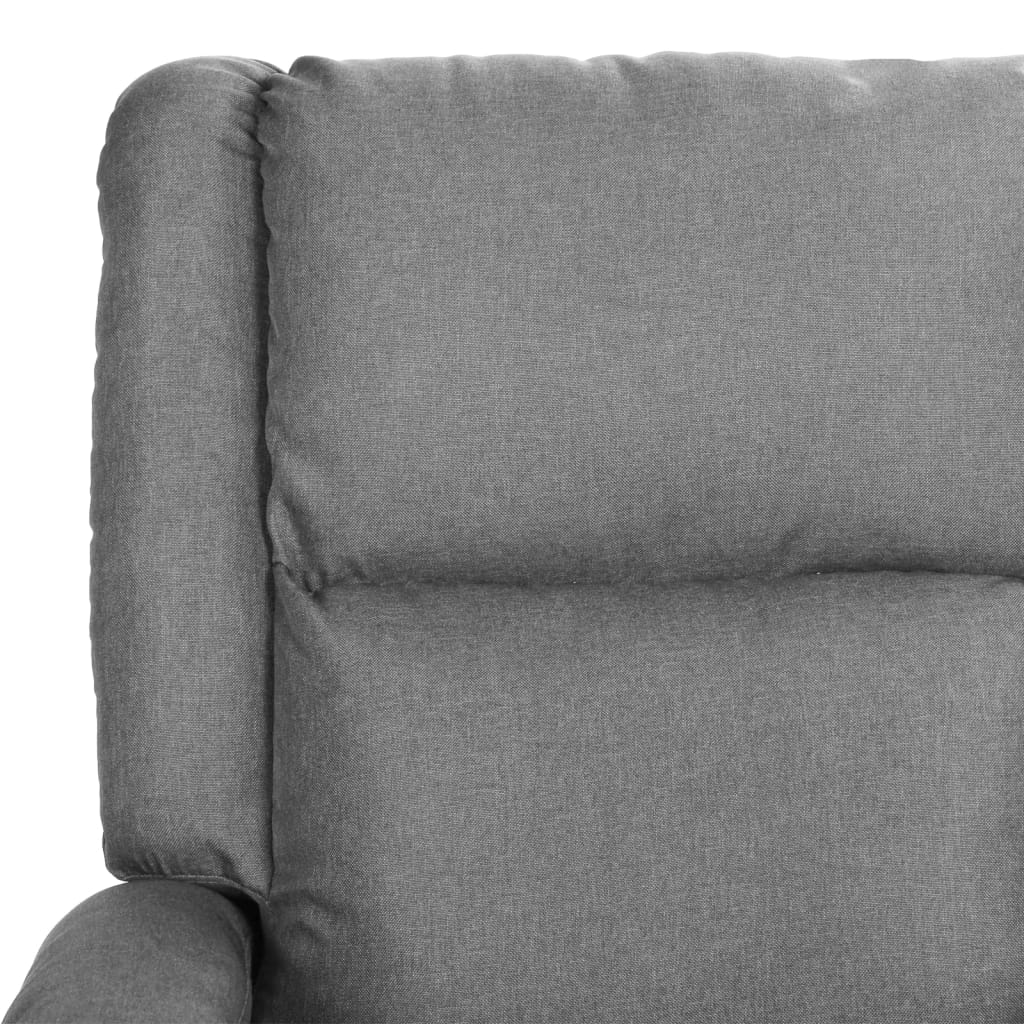 Relaxsessel Hellgrau Kunstleder und Stoff